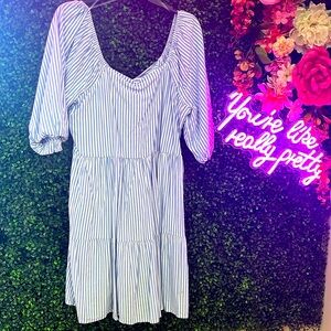 Beach Lunch Lounge Pinstripe Dress